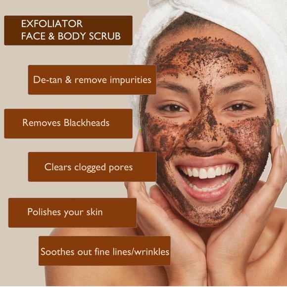 NEW โจ White Leaf Tan Dead Skin Removal Exfoliate Coffee + Walnut Modern Ayurveda - Picture 3 of 10